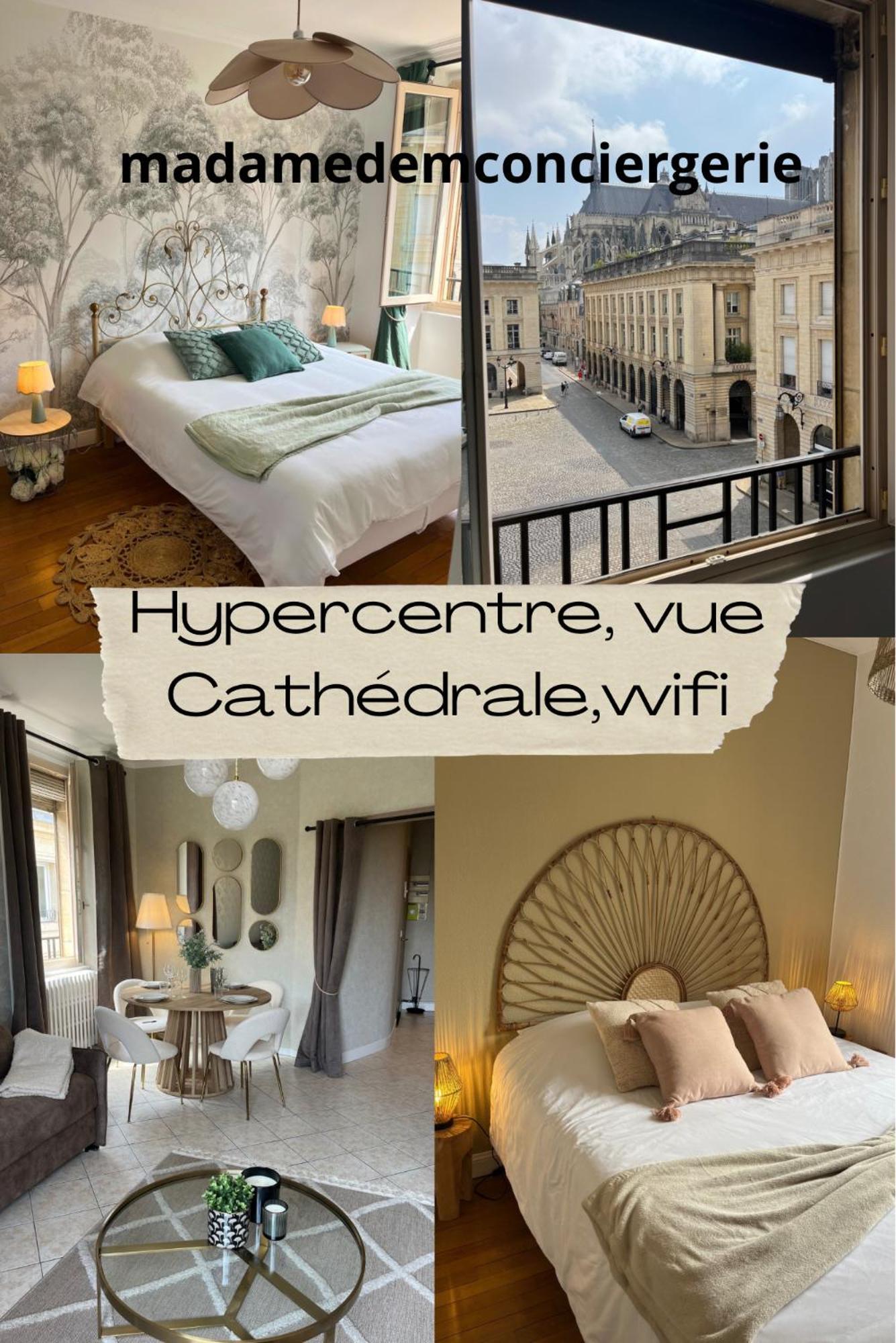 Royal Home, Hypercentre Reims Avec Vue Cathedrale Esterno foto